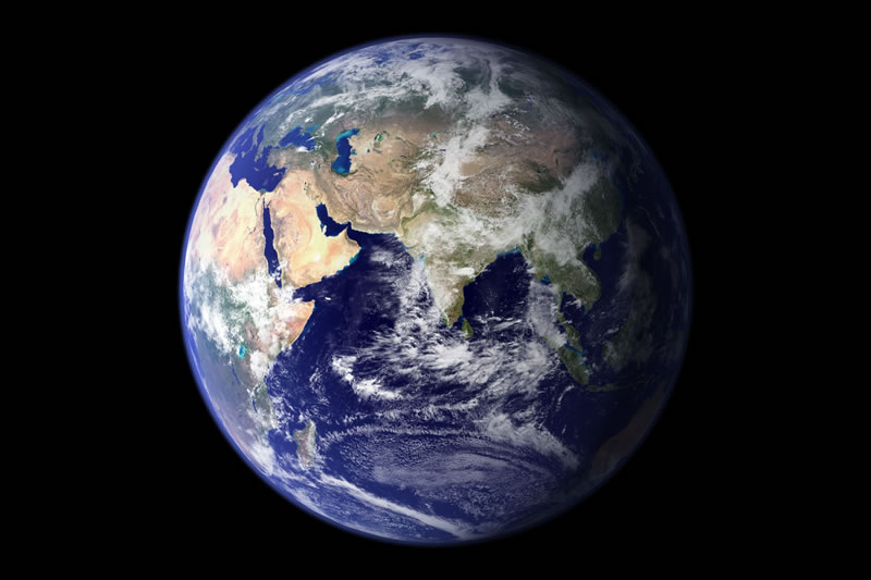 view of earth from space